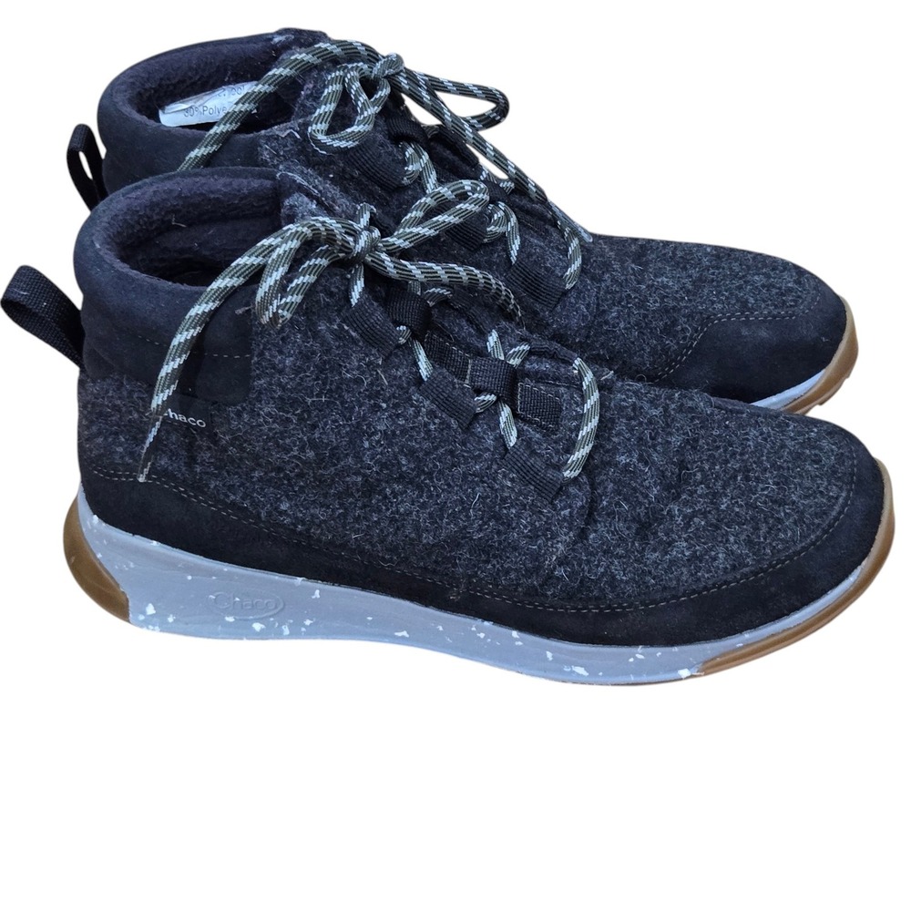 Chaco Borealis Ledge WP Winter ankle Boot Women 8 /39 Black Wool Blend JCH108314